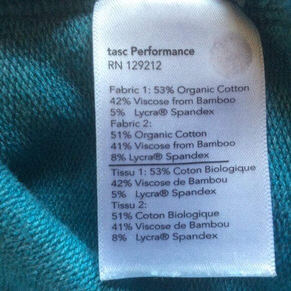 tasc Performance Riverwalk Varsity Blue Organic Cotton Bamboo Sweatshirt Size M - Picture 5 of 7